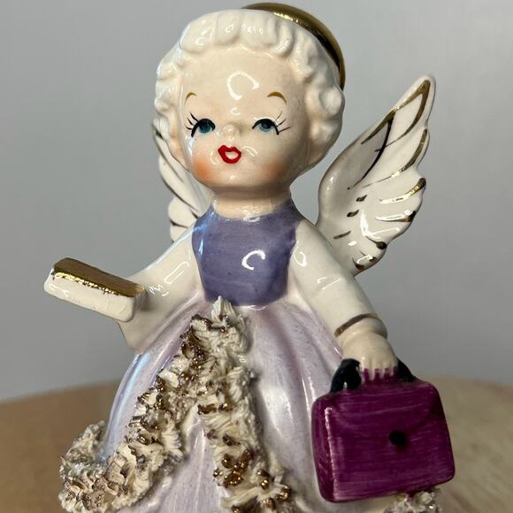 Vintage FINE A QUALITY Japan September Birthday Angel Books Figurine - Picture 2 of 11